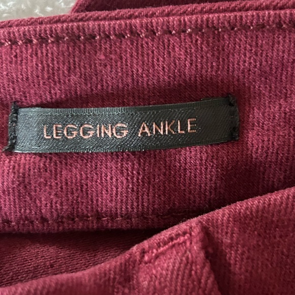 7 For All Mankind Jen 7 Burgundy Ankle Skinny Pant NWT Size 18 - Picture 6 of 8